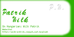 patrik wilk business card